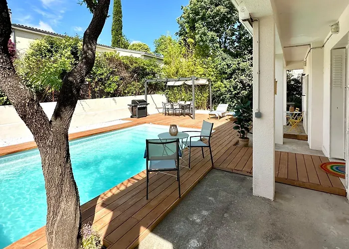 Вилла De Standing Au Calme Absolue Avec Piscine, Clim, Wi-fi Монпелье